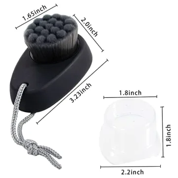 Silicone Face Cleansing Brush Set with Bamboo Bristles