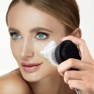 Silicone Face Cleansing Brush Set with Bamboo Bristles