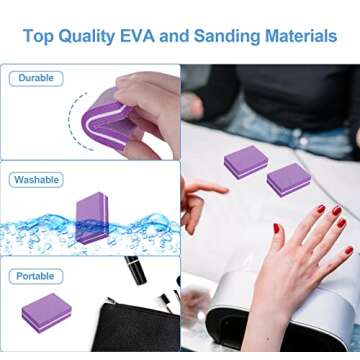 Nail Buffers (100 Pack), Mini Buffer Block Nail File for Acrylic Nails and Natural Nails, 100/180 Gr...