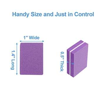 Nail Buffers (100 Pack), Mini Buffer Block Nail File for Acrylic Nails and Natural Nails, 100/180 Grit Nail Buffer Block Bulk Buffing Blocks for Nail Buff Professional Manicure File Blocks Set Purple