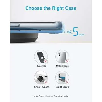 Anker 315 Wireless Charger (Pad), 10W Max Fast Charging - Compatible with iPhone 15/14/13 Series, Samsung S22, AirPods, Samsung Buds, Google Buds, and More - Wall Charger Not Included