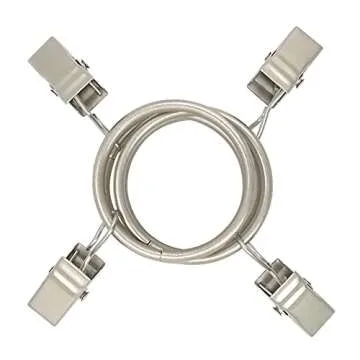 Stylish AMZSEVEN Curtain Rings with Clips, 40 Pack