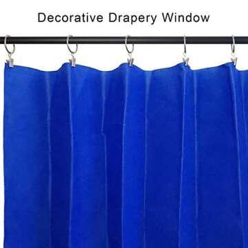 Stylish AMZSEVEN Curtain Rings with Clips, 40 Pack