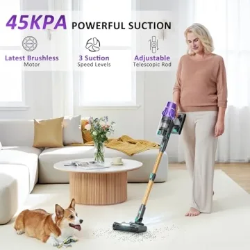 Cordless Vacuum Cleaner with 45Kpa Suction Power