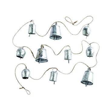 Mud Pie Gold Mini Bell Garland (Silver)