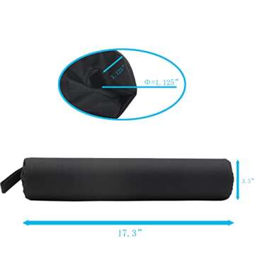 IADUMO Barbell Pad Velcro, Olympic Bar Pad for Squats,Safety Squat Bar Pad,Squat Pad for Lunges and Squats,Hip Thrusts Pad,Fit Standard and Olympic Bars(black)