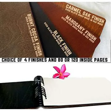 Wooden Rustic Guest Book 11" x 8.5" : Made in USA (Customize Inside Pages, Front Cover Custom Engraved)