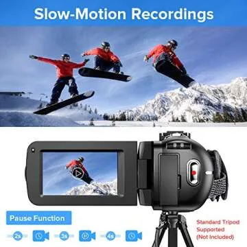 Video Camera Camcorder 2.7K Ultra HD YouTube Vlogging Camera 36MP IR Night Vision Digital Camera Recorder 16X Digital Zoom 3 inch IPS Touch Screen Video Camcorder with Microphone Handheld Stabilizer