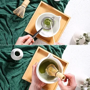 ZENRC Handmade Matcha Bowl and Whisk Holder Set 22oz