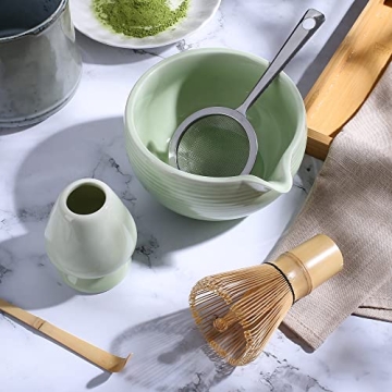 ZENRC Handmade Matcha Bowl and Whisk Holder Set 22oz