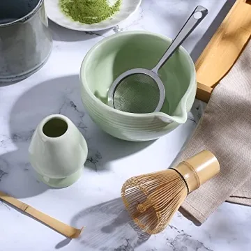 ZENRC Handmade Matcha Bowl and Whisk Holder Set 22oz