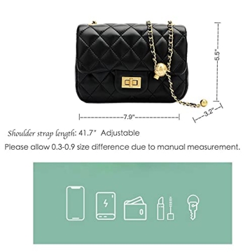 Jopchunm Quilted Crossbody Purse for Stylish Women