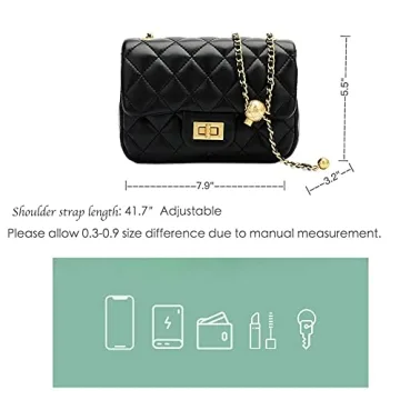 Jopchunm Quilted Crossbody Purse for Stylish Women