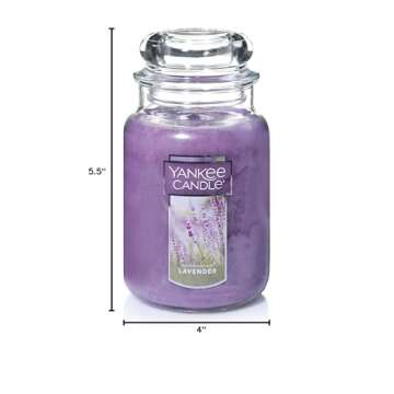 Yankee Candle Lavender Scented, Classic 22oz Large Jar Single Wick Candle, Over 110 Hours of Burn Time