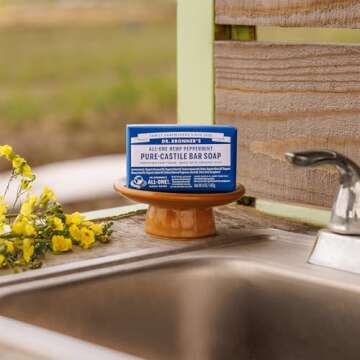Dr. Bronner's Peppermint Bar Soap - Organic & Eco-Friendly 2-Pack