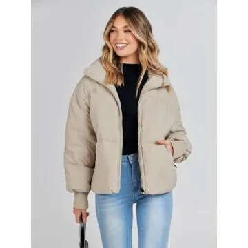MEROKEETY Women's Cozy Winter Puffer Jacket for Style