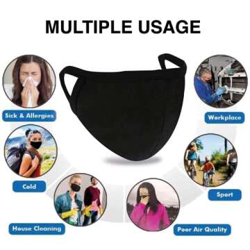 12PCS Washable Reusable Face Covering for All