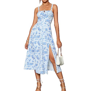 Stunning Floral Midi Corset Dress for a Beautiful Summer Look