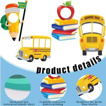 Sintuff Colorful Back to School Yard Sign Decoration