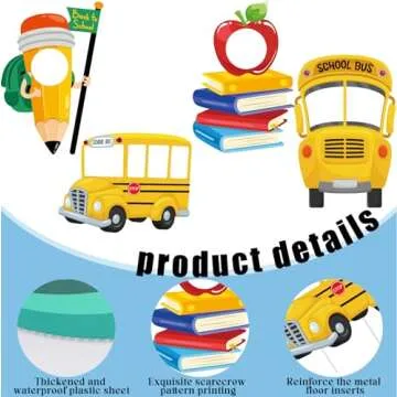 Sintuff Colorful Back to School Yard Sign Decoration