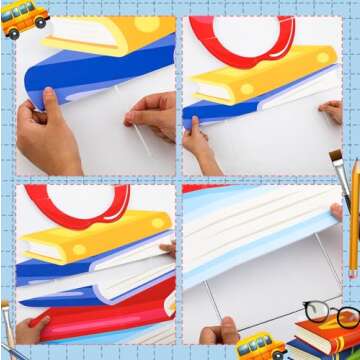 Sintuff Colorful Back to School Yard Sign Decoration