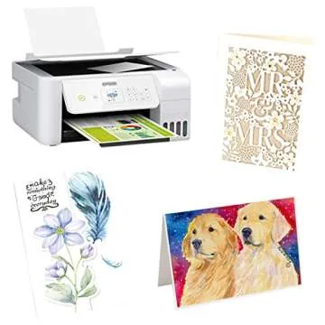 50 Pieces 8.5" x 11" Cream Cardstock, Heavyweight Cardstock Sheets Blank Invitation Paper Greeting Cards Printable, 74lb Cover 200 GSM