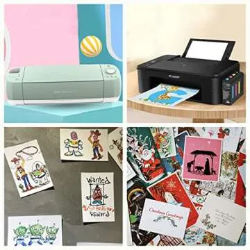 50 Pieces 8.5" x 11" Cream Cardstock, Heavyweight Cardstock Sheets Blank Invitation Paper Greeting Cards Printable, 74lb Cover 200 GSM