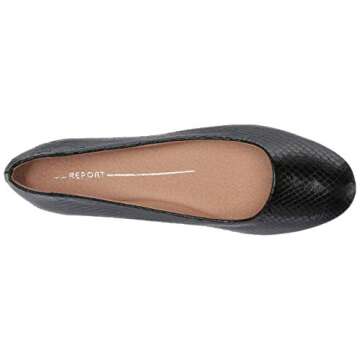 Report Women's VIXON Ballet Flat, Black, 9 M US