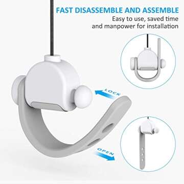 KIWI design VR Cable Management, 3 Packs VR Pulley System Compatible with Quest 3S/3/2/1/Pico/PSVR/PSVR2