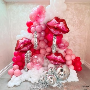 KatchOn 30 Inch Red Lips Balloons - Party Decorations
