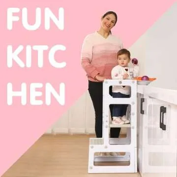 Mother's Helper Adjustable Kitchen Step Stool for Kids