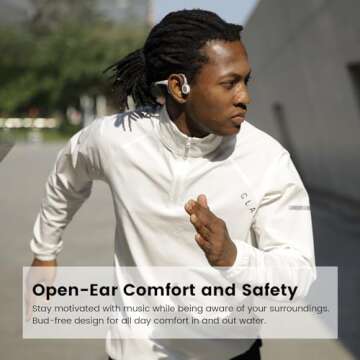 mojawa Run Plus Bone Conduction Headphones - Waterproof, Bluetooth