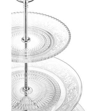 Royalty Art 3-Tier Glass Serving Stand Elegant Dishware