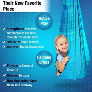 MINGLEWOOD Sensory Swing Bundle – 360° Swivel Hanger – Complete Set for Children – Special Needs: Anxiety, ADHD, Autism & Sensory Disorders