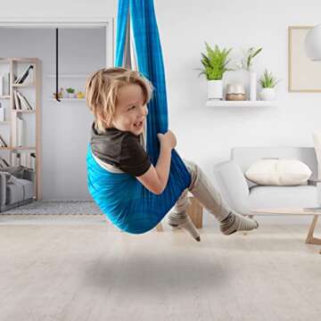 MINGLEWOOD Sensory Swing Bundle – 360° Swivel Hanger – Complete Set for Children – Special Needs: Anxiety, ADHD, Autism & Sensory Disorders