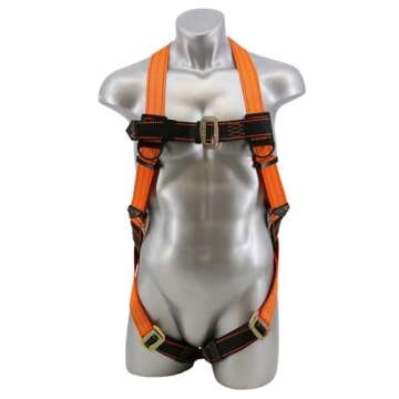 Malta Dynamics Warthog Safety Harness Fall Protection, Pass-Thru Leg Buckles, Full Body Harness - OS...
