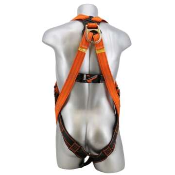Malta Dynamics Warthog Safety Harness Fall Protection, Pass-Thru Leg Buckles, Full Body Harness - OSHA/ANSI Compliant (XXLarge)