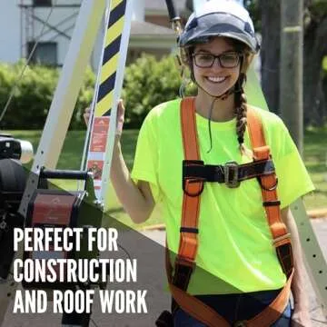 Malta Dynamics Warthog Safety Harness Fall Protection, Pass-Thru Leg Buckles, Full Body Harness - OSHA/ANSI Compliant (XXLarge)