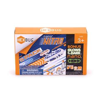 HEXBUG nano Nitro 5 Pack - Sensory Vibration Toys for Kids and Cats - Tiny HEX BUG Children’s Toy Technology with Batteries Included - Multicolor