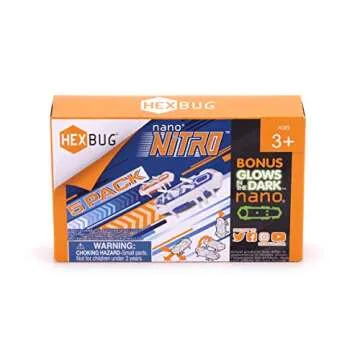 HEXBUG nano Nitro 5 Pack - Sensory Vibration Toys for Kids and Cats - Tiny HEX BUG Children’s Toy Technology with Batteries Included - Multicolor