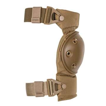 ALTA 52913.14 AltaCONTOUR Knee Protector Pad, Coyote Nylon Fabric, AltaLOK Fastening, Flexible Cap, Round, Coyote