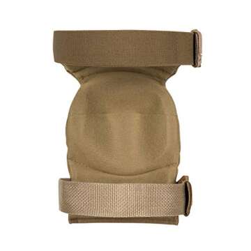 ALTA 52913.14 AltaCONTOUR Knee Protector Pad, Coyote Nylon Fabric, AltaLOK Fastening, Flexible Cap, Round, Coyote