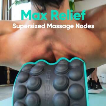 FitBeast Back Roller for Deep Tissue Massage and Pain Relief, 12" Diameter, 7" Wide Yoga Wheel