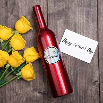 Wine Accessories Gift Set - Wine Bottle Corkscrew Opener Kit, Drip Ring, Foil Cutter and Wine Pourer and Stopper in Novelty Bottle-Shaped Case for Valentine's Gift, Red