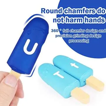 Toddler Alphabet Letters Matching Learning Toys，26 PCS Double - Sided ABC Letters Popsicle Toy Alphabet Match Game Color Sorting Recognition Fine Motor Skills Preschool Montessori Toys for Kids