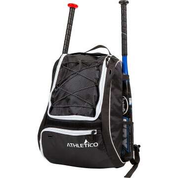 Athletico Baseball Bat Bag for Easy Equipment Carrying