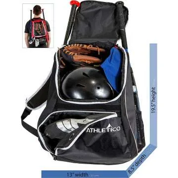 Athletico Baseball Bat Bag for Easy Equipment Carrying