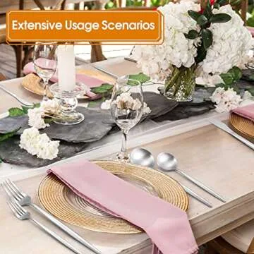 VANVRO 20-Piece Matte Silverware Set for Elegant Dining