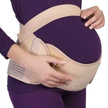 NEOTech Care Maternity Pregnancy Support Belt / Brace - Back, Abdomen, Belly Band (Charcoal color, S)