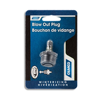 Durable Camco Black Blow Out Plug for RV Winterizing